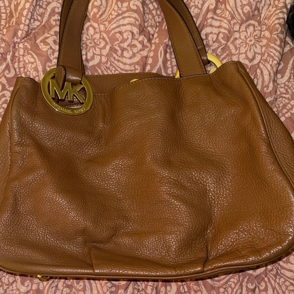 Michael Kors Brown Leather Tote Bag - Picture 7 of 10
